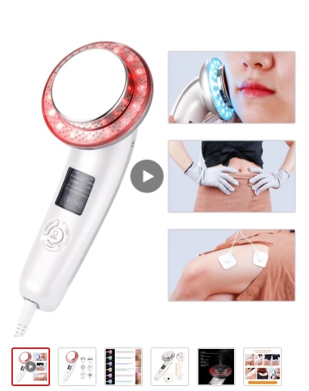 6 In 1 EMS Body Slimming Massager RF Ultrasonic Cavitation Anti Cellulite Massage Fat Burner Weight Loss Face Skin Care Tool